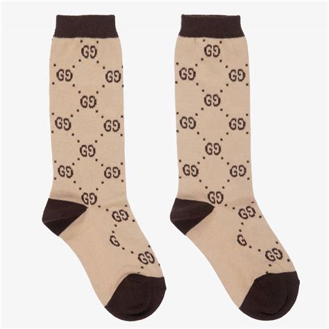 beige and brown gucci socks
